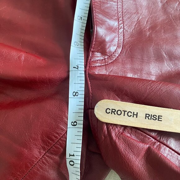 Gap Women Vintage Boot Cut Red Genuine Leather Pants Mid Rise Size 0 - Picture 12 of 14